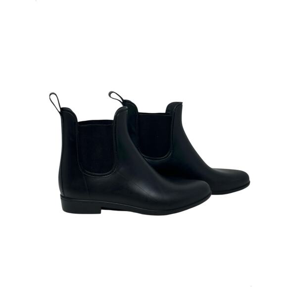 J.Crew Black Chelsea Rain Pull On Rubber Booties size 9 - Picture 15 of 15